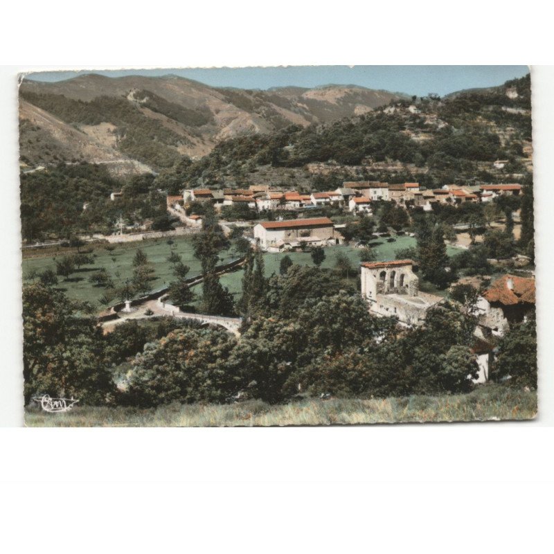 MONTPEZAT-sous-BAUZON: la ville basse vue aérienne 10x15 - très bon état