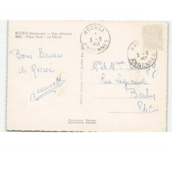 ROCROI: place verte, la mairie vue aérienne 10x15 - très bon état