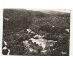 SAINT-GEORGES-les-BAINS: le château, l'armée du salut, maison de repos vue aérienne 10x15 - état