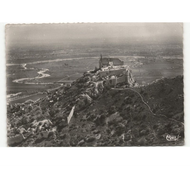 SAINT-PERAY: ruines du château de crussol et la vallée du rhône vue aérienne 10x15 - très bon état