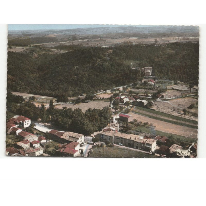 SAINT-ROMAIN-D'AY: vue générale et notre-dame d'ay vue aérienne 10x15 - état