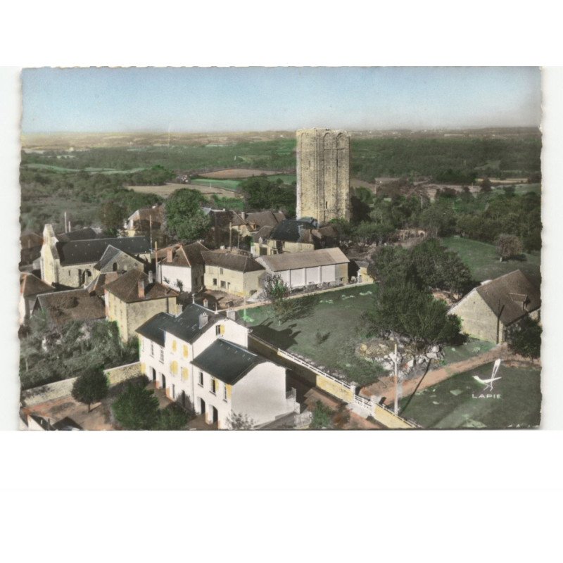 CHATEAU-CHERVIX: le donjon vue aérienne 10x15 - très bon état