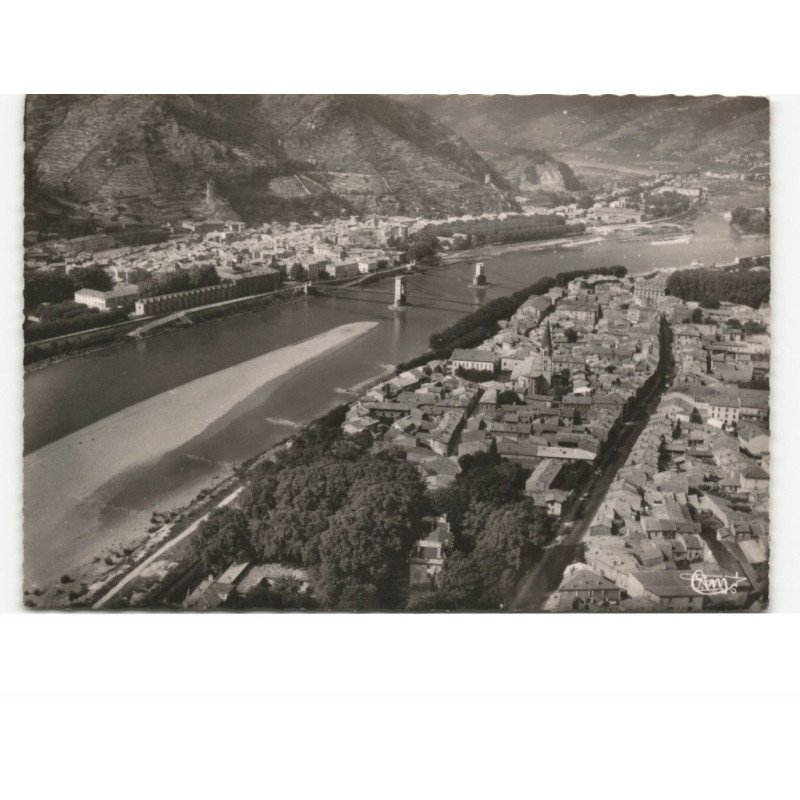 TOURNON-TAIN: vue générale vue aérienne 10x15 - très bon état