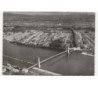 LA VOULTE-sur-RHONE: vue générale, le pont suspendu et le rhône vue aérienne 10x15 - très bon état