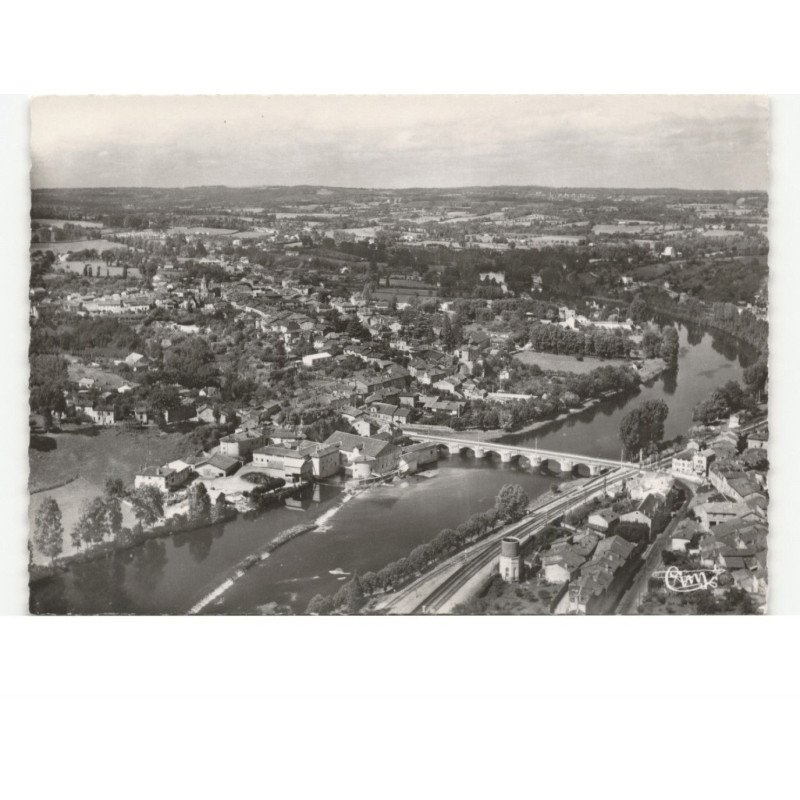 AIXE-sur-VIENNE: vue générale vue aérienne 10x15 - très bon état