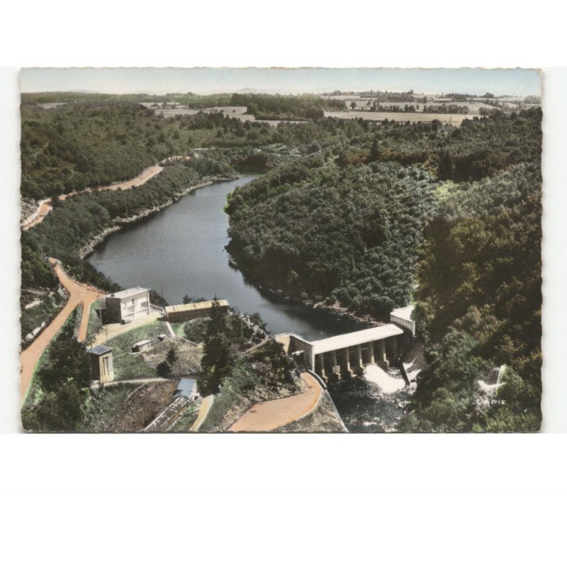 SAINT-LEONARD-de-NOBLAT: barrage de l'artige vue aérienne 10x15 - très bon état