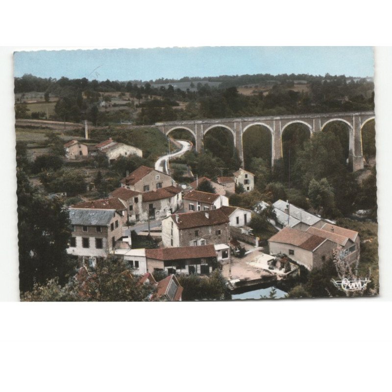 BELLAC: le viaduc quartier de chapterie embrette vue aérienne 10x15 - très bon état