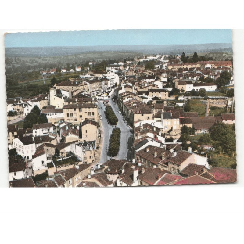 BELLAC: vue générale vue aérienne 10x15 - très bon état