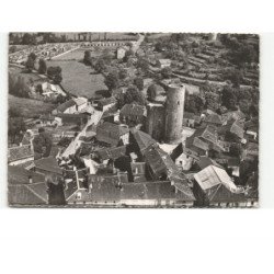 CHALUS: la tour du fort son château historique où fut blessé Richard Coeur de Lion vue aérienne 10x15 - très bon état