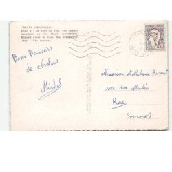 CHALUS: la tour du fort son château historique où fut blessé Richard Coeur de Lion vue aérienne 10x15 - très bon état