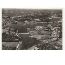LA CROUZILLE: lac de la couzille vue aérienne 10x15 - très bon état
