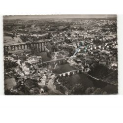 LIMOGES: la vienne et les trois ponts vue aérienne 10x15 - très bon état