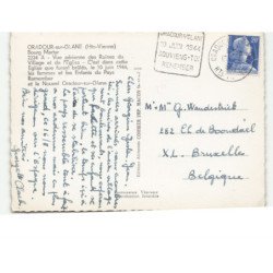 ORADOUR-sur-GLANE: bourg martyr  vue aérienne 10x15 - très bon état