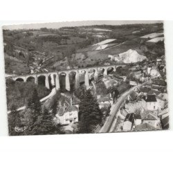 PIERRE-BUFFIERE: le viaduc vue aérienne 10x15 - très bon état