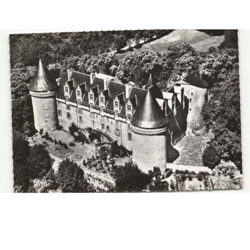 ROCHECHOUART: le château vue aérienne 10x15 - très bon état