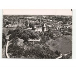 ROCHECHOUART: le château vue aérienne 10x15 - très bon état