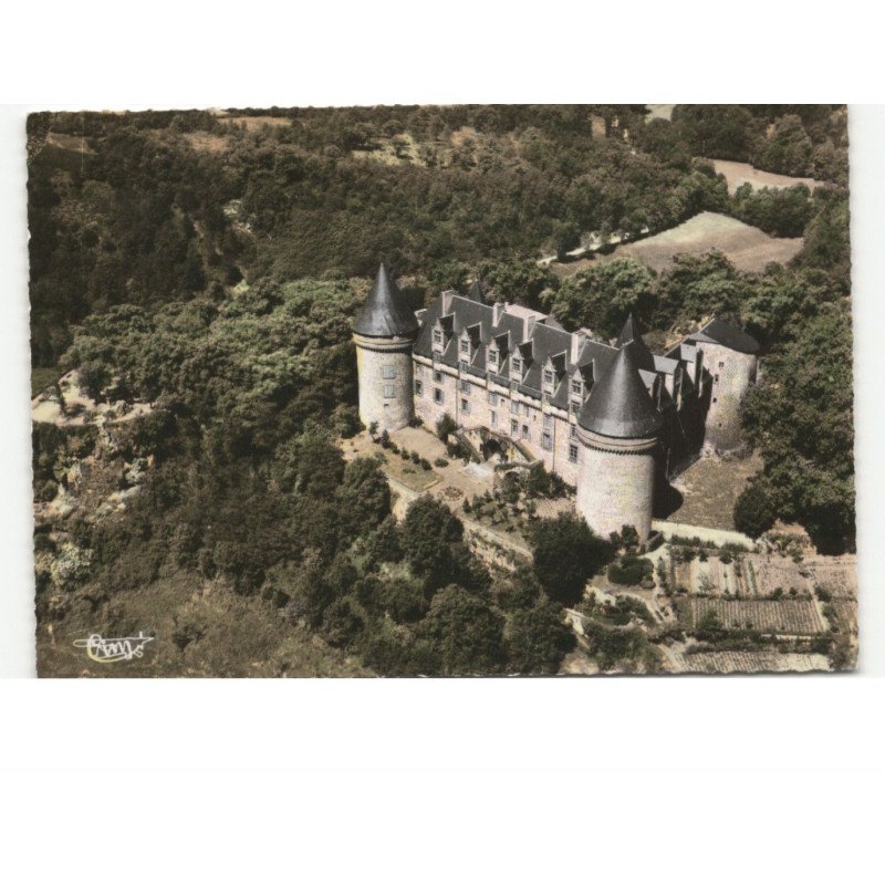 ROCHECHOUART: le château vue aérienne 10x15 - très bon état
