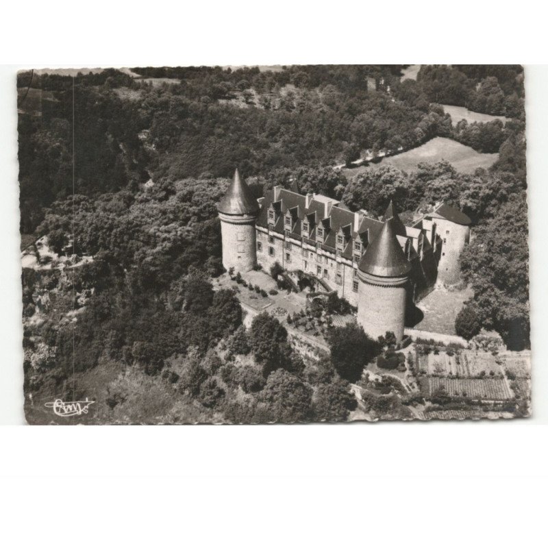 ROCHECHOUART: le château vue aérienne 10x15 - très bon état