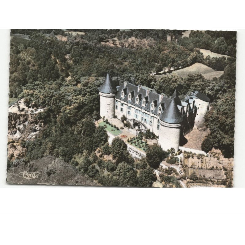 ROCHECHOUART: le château vue aérienne 10x15 - très bon état