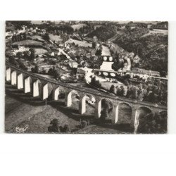 SAINT-LEONARD-de-NOBLAT: le viaduc et le vieux pont sur la vienne vue aérienne 10x15 - très bon état