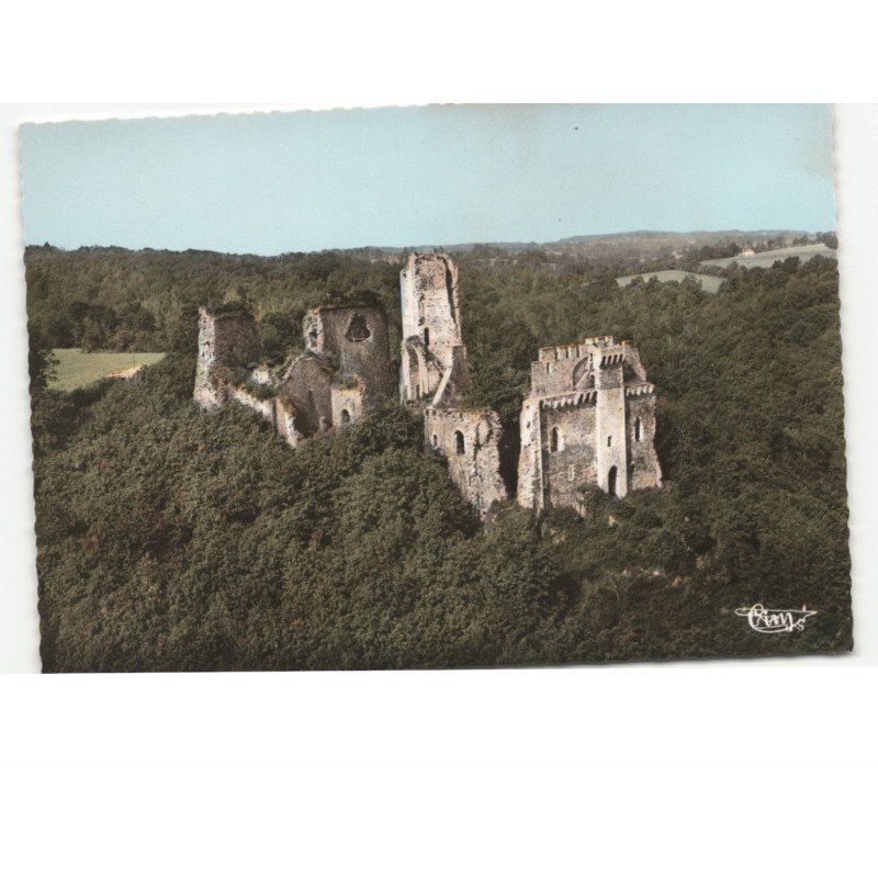 SOLIGNAC: les ruines de chalusset vue aérienne 10x15 - très bon état