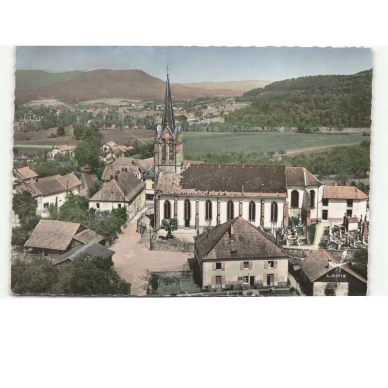 BAN-de-LAVELINE: l'église vue aérienne 10x15 - très bon état