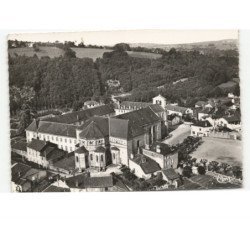 SOLIGNAC: vue générale sur l'église, l'baside XIIe siècle vue aérienne 10x15 - très bon état