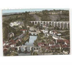 SAINT-LEONARD-de-NOBLAT: la vienne, la viaduc, les ponts vue aérienne 10x15 - très bon état