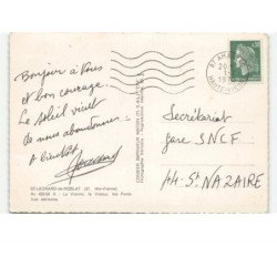 SAINT-LEONARD-de-NOBLAT: la vienne, la viaduc, les ponts vue aérienne 10x15 - très bon état