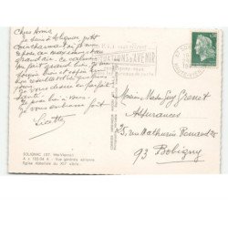 SOLIGNAC: vue générale église abbatiale du XII siècle vue aérienne 10x15 - très bon état