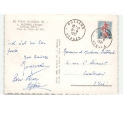 BUSSANG: place de l'hôtel de ville vue aérienne 10x15 - état