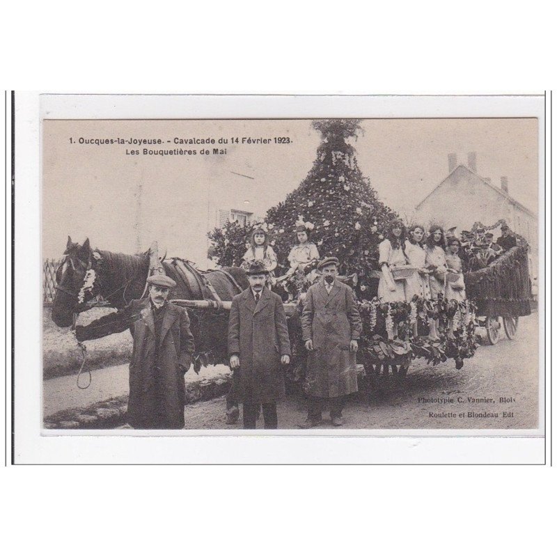 OUCQUES LA JOYEUSE - cavalcades : ensemble de 15 cartes postales anciennes - tres bon etat