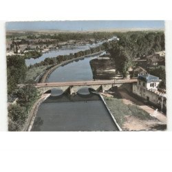 CHARMES: le grand pont sur le canal et la moselle vue aérienne 10x15 - très bon état