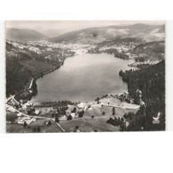 GERARDMER: le bout du lac et vue générale de gérardmer vue aérienne 10x15 - très bon état