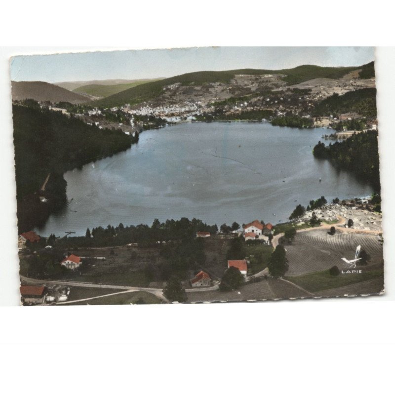 GERARDMER: vue d'ensemble du lac le bout du lac et le camping vue aérienne 10x15 - très bon état