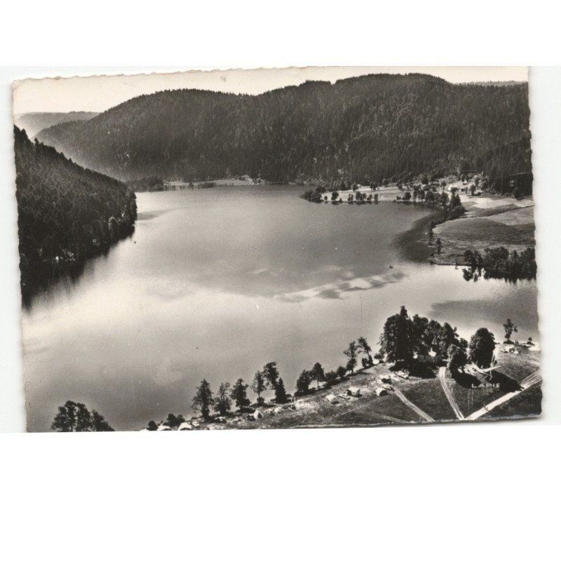 LONGEMER: lac de longemer vue aérienne 10x15 - très bon état timbre arraché