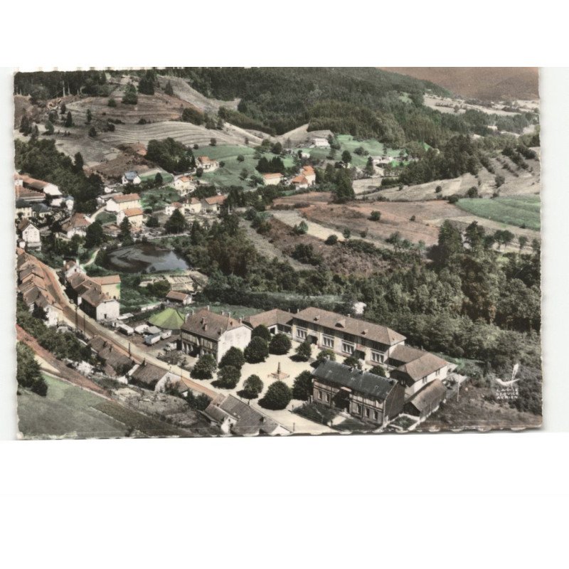 MOUSSEY: bâtiments municipaux au fond à droite, trouée du hantz vue aérienne 10x15 - très bon état
