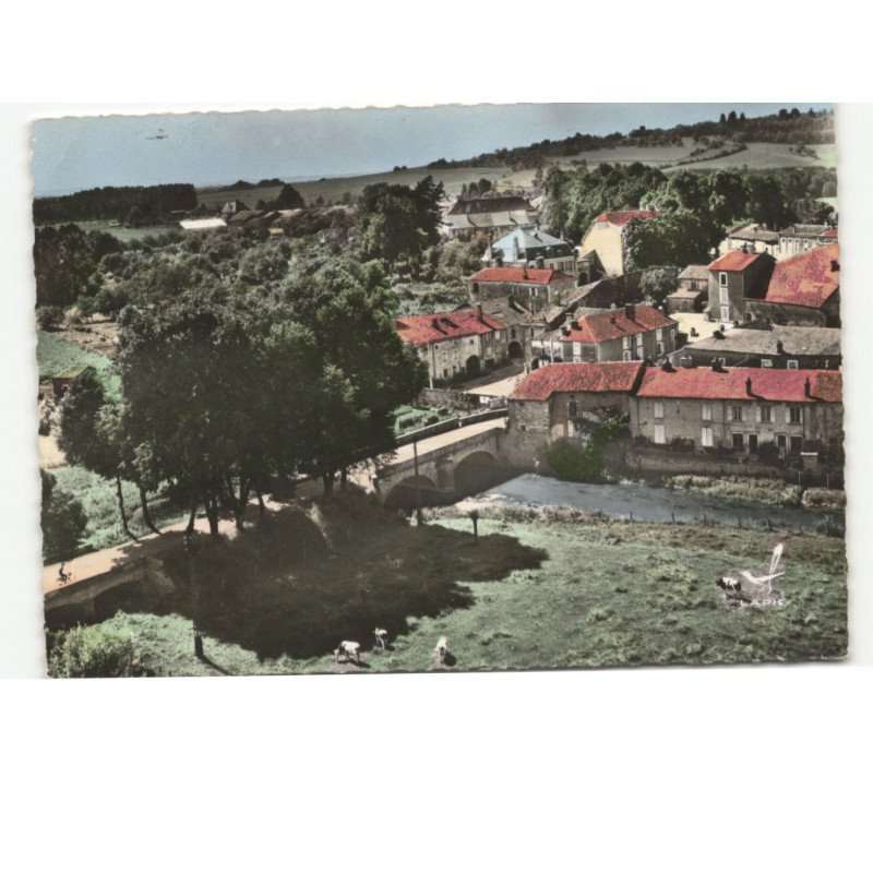MONTHUREUX-sur-SAONE: le pont du faubourg sur la saône vue aérienne 10x15 - état