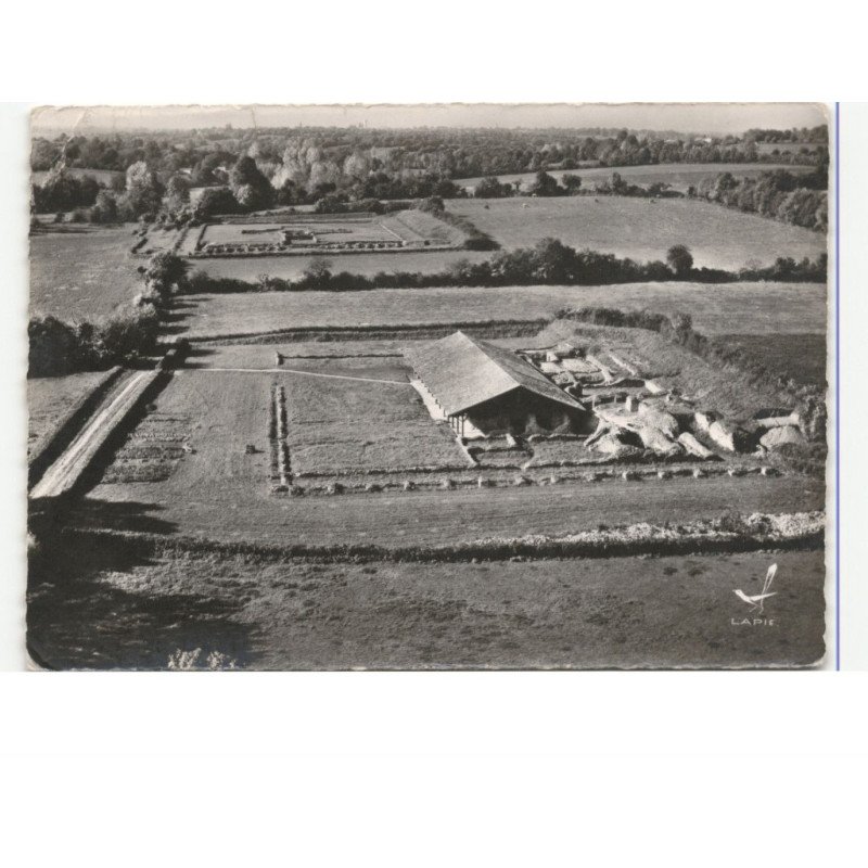 SANXAY: ruines gallo-romaines, les thermes vue aérienne 10x15 - état