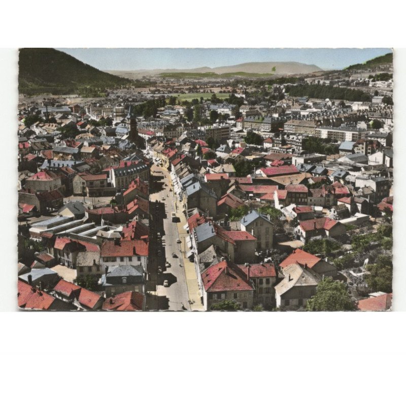 SAINT-DIE: rue d'alsace vue aérienne 10x15 - très bon état
