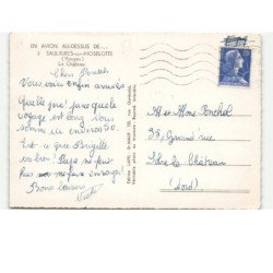 SAULXURES-sur-MOSELOTTE: le château vue aérienne 10x15 - très bon état