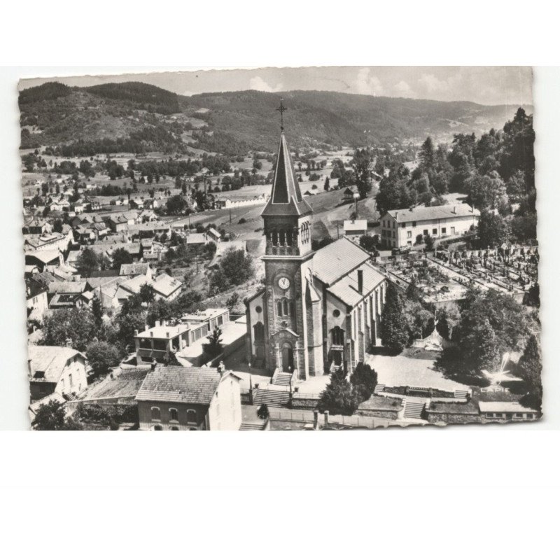 LE THILLOT: l'église vue aérienne 10x15 - très bon état