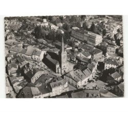 BAINS-les-BAINS: l'église le grand hôtel et l'établissement thermal vue aérienne 10x15 - très bon état