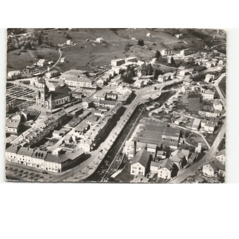 LA BRESSE: quai des iranées et vue sur la ville vue aérienne 10x15 - très bon état