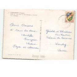 CORNIMONT: la gare et les champs à nabord vue aérienne 10x15 - très bon état