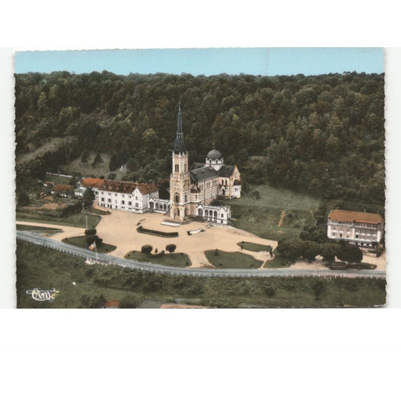 DOMREMY-la-PUCELLE: basilique nationale de sainte-jeanne d'arc vue aérienne 10x15 - très bon état