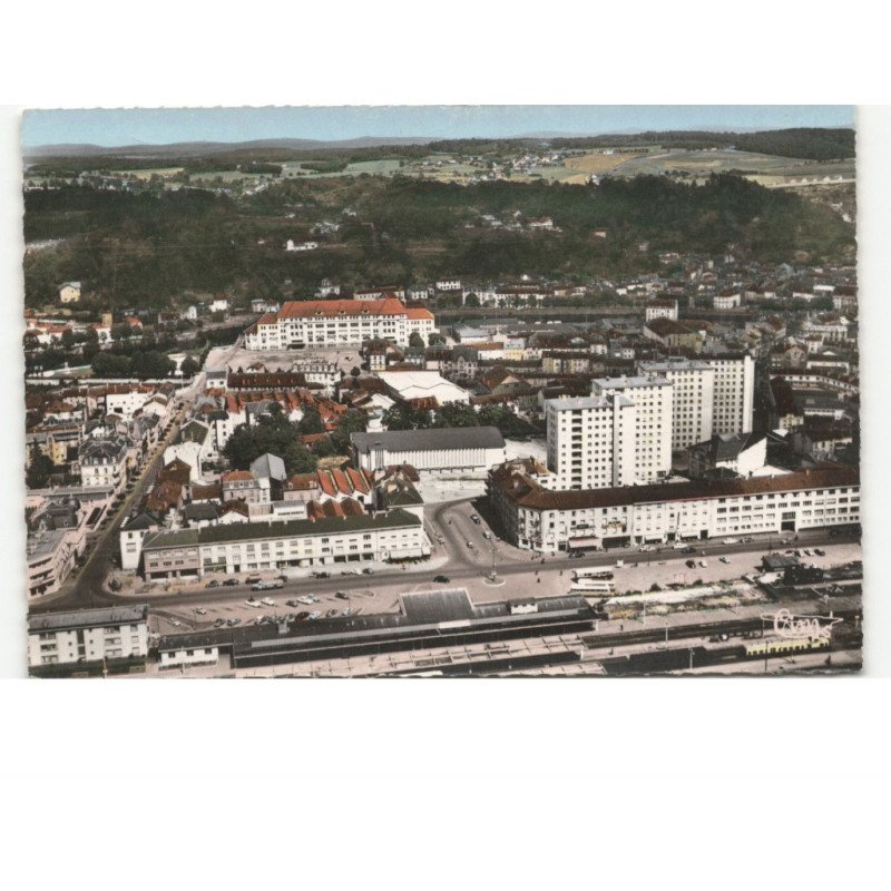 EPINAL: vue générale, quartier de la gare vue aérienne 10x15 - état
