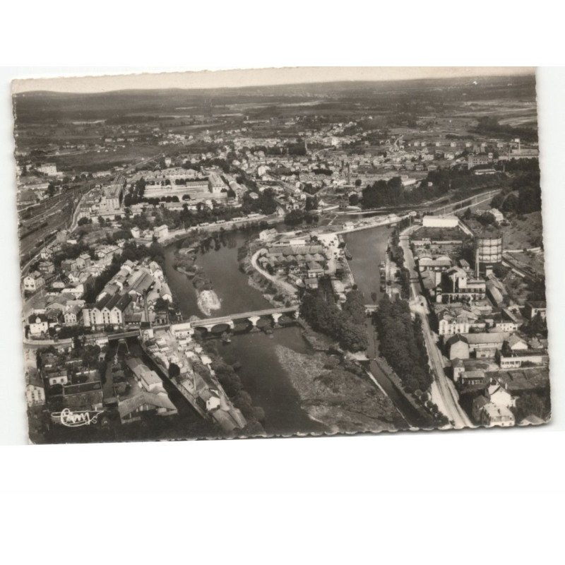 EPINAL: la moselle au fond, golbey vue aérienne 10x15 - très bon état