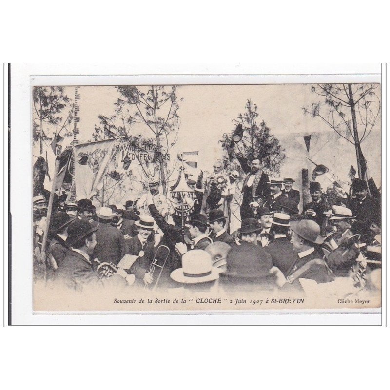 St-BREVIN : souvenir de la sortie de la """"CLOCHE"""" 2 juin 1907 a st-brévin - tres bon etat