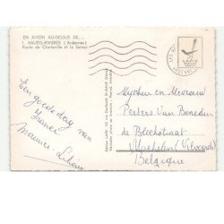 HAUTES-RIVIERES: route de charleville et la semoy vue aérienne 10x15 - très bon état